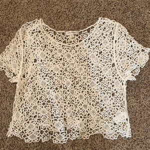 Olsenboye lace crop top